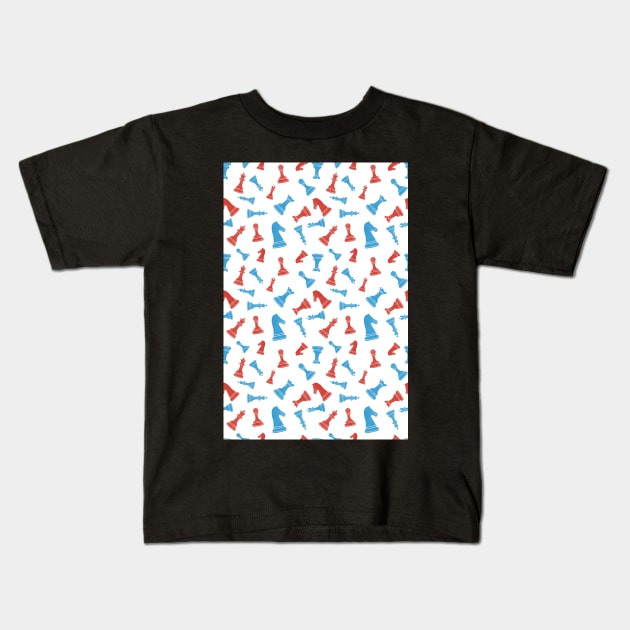 Watercolor Chess Pieces Kids T-Shirt by MSBoydston